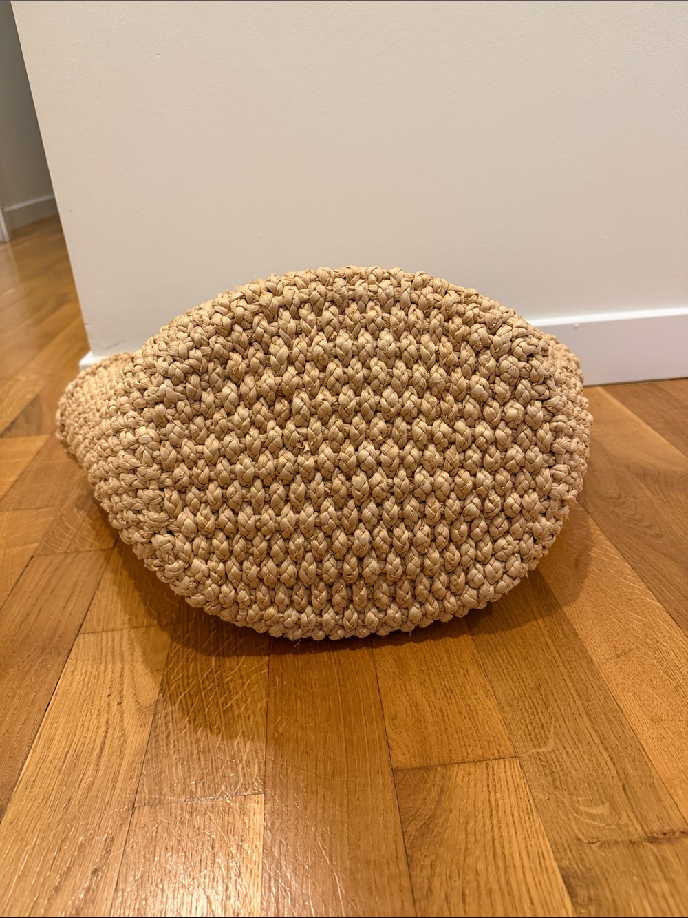 Woven Straw Tote Bag - Natural Tan - Picture 3 of 3